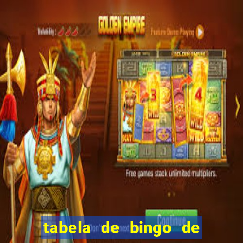 tabela de bingo de 1 a 100